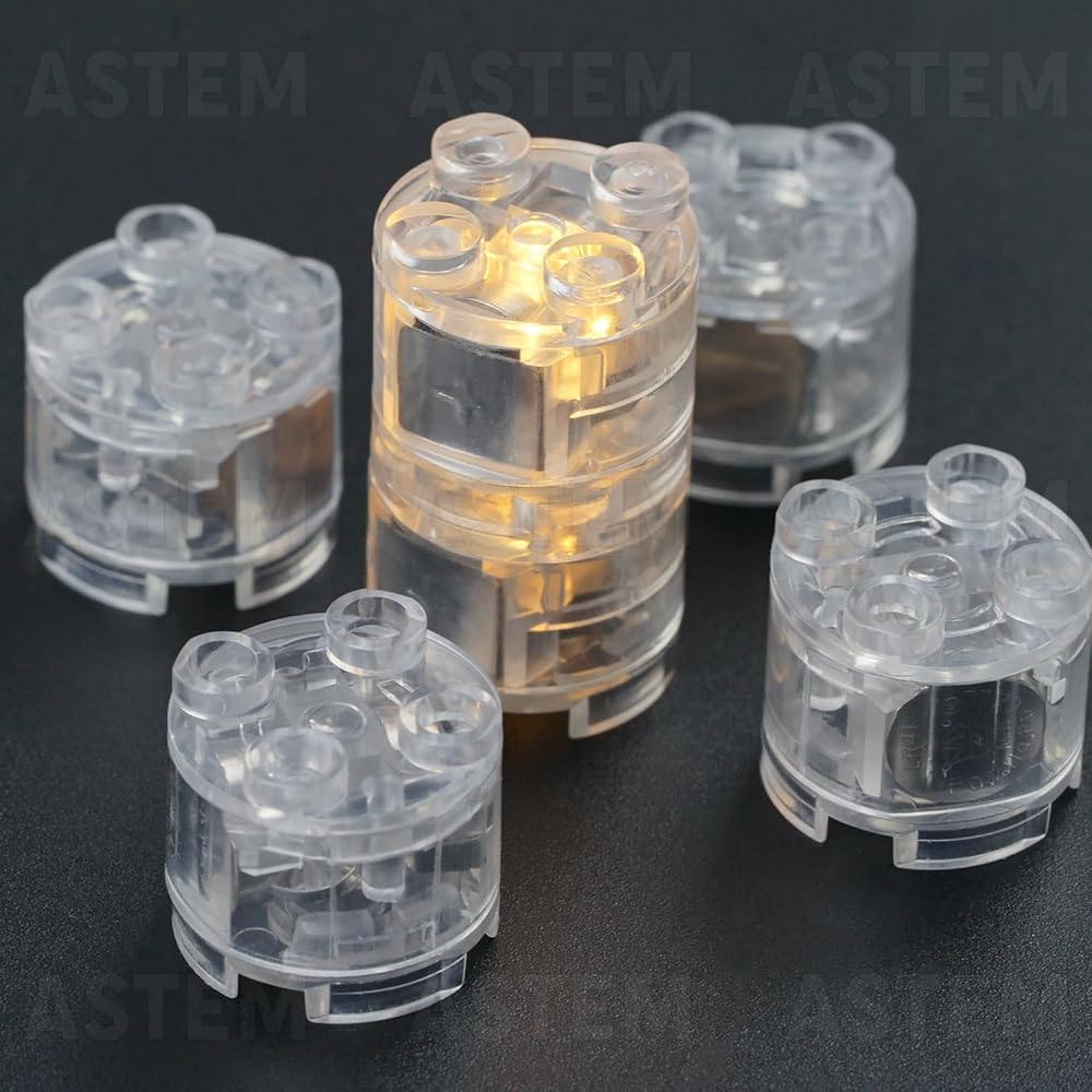 2x2 Light-Up Bricks, Warm Glow, 6 Pieces — view 5