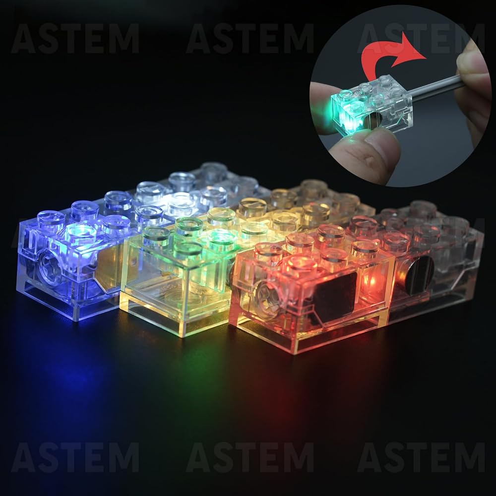 2x3 Light-Up Bricks, Mixed Colours, 12 Pieces — view 5